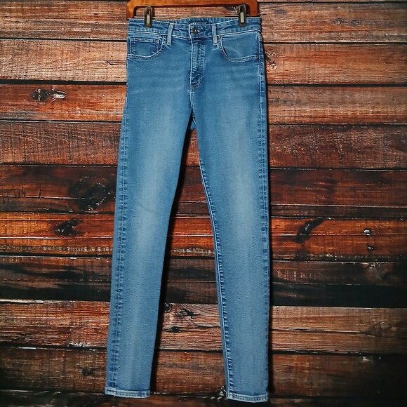 Levis Made & Crafted Jeans 721 Size 30 High Rise Skinny Blue Denim Stretch - Picture 2 of 12